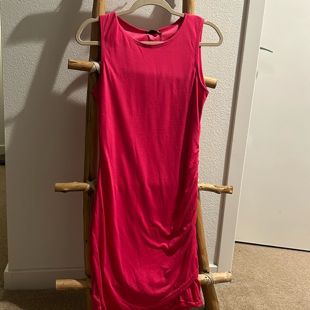 Pink tank bodycon dress